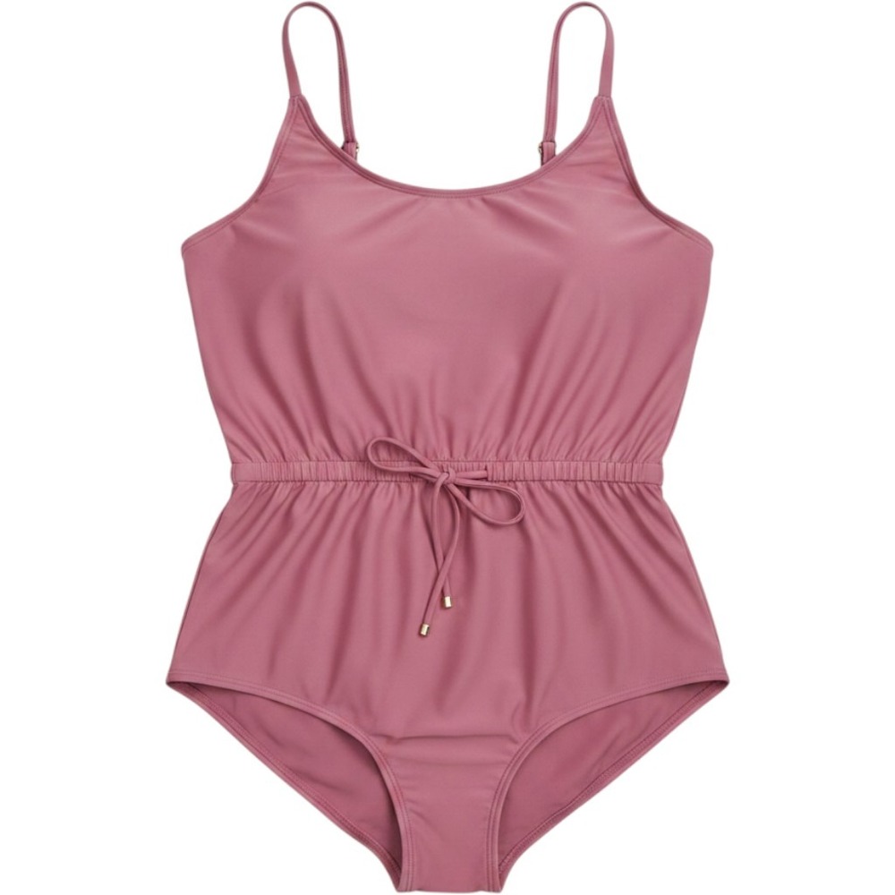 Time and Tru Women Tank Romper Swimsuit Berry Quartz 2X 20W-22W One Piece